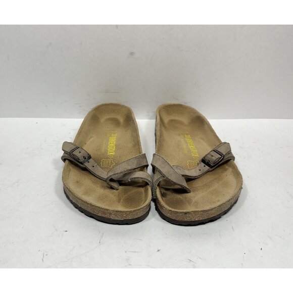 Birkenstock Piazza Sandal Women’s Size 7 / 38 Brown Tan Flip Flops Slides - Picture 2 of 7